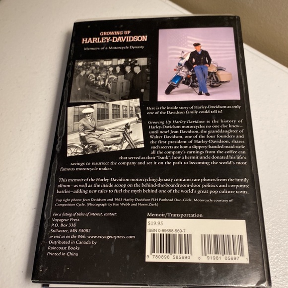 “Growing up Harley-Davidson” Book by Jean Davidson - Picture 2 of 6